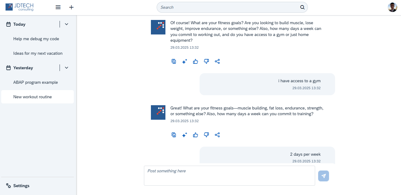 Modern Chat Interface built using Neptune DXP