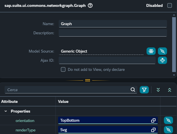 Graph element settings