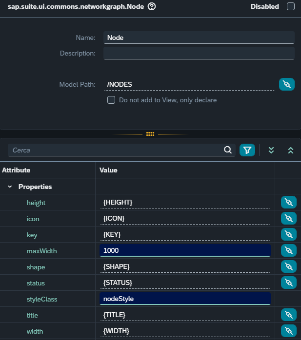 Node element settings