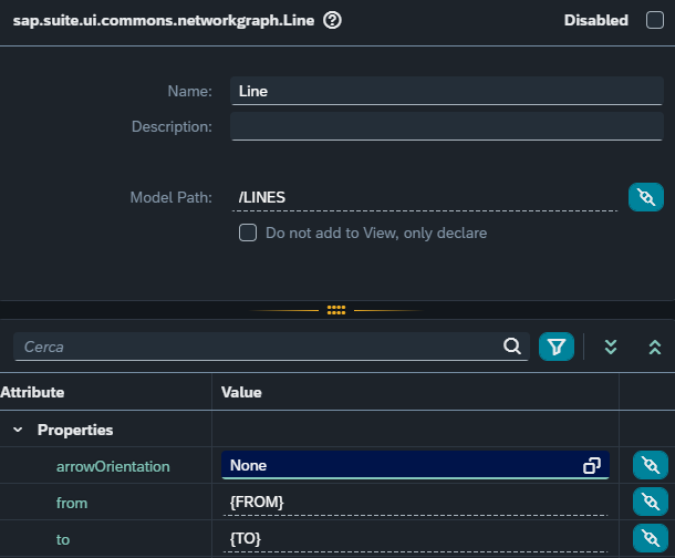 Line element settings