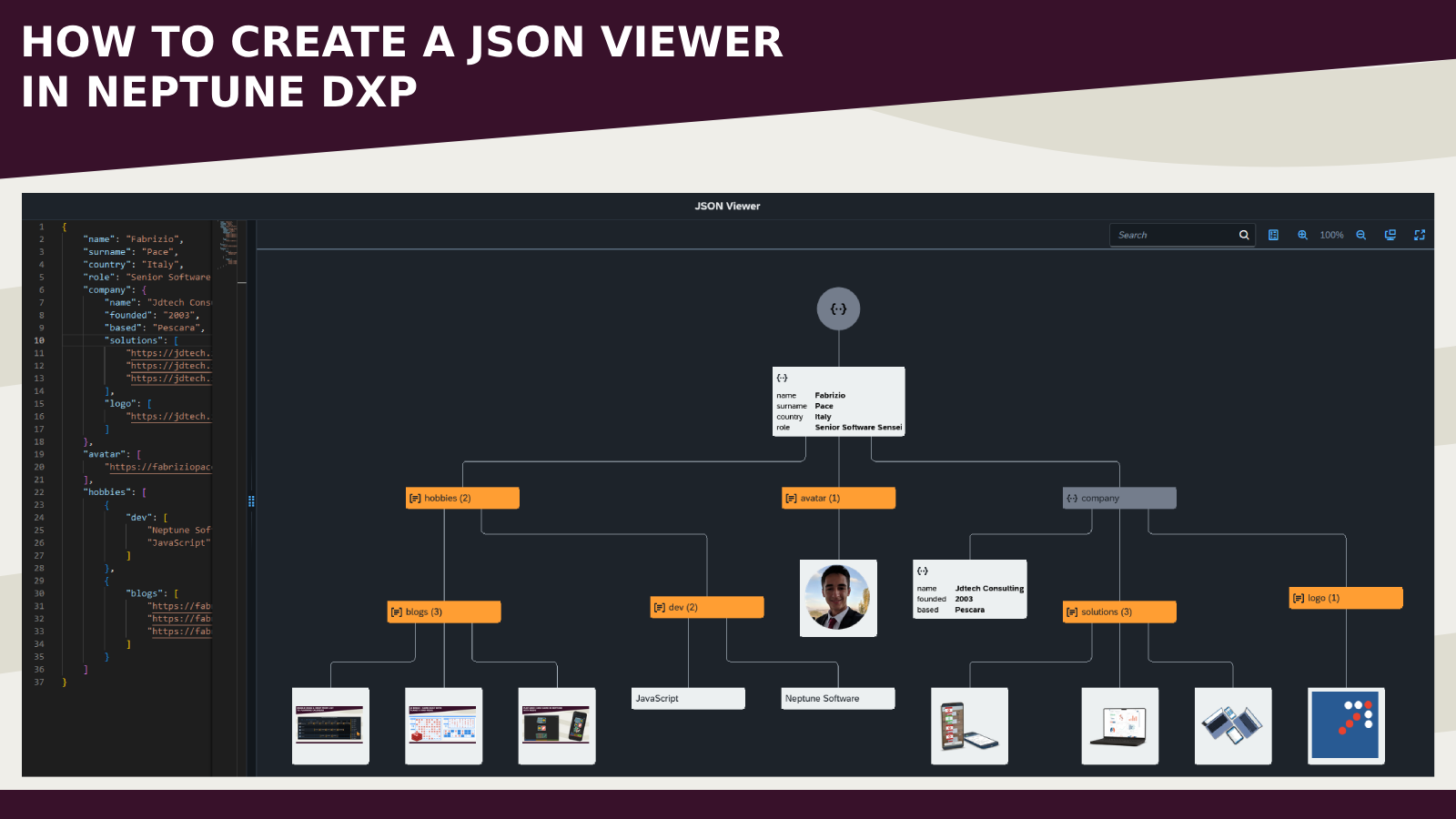 How to create a JSON Viewer in Neptune DXP (SAP Edition)