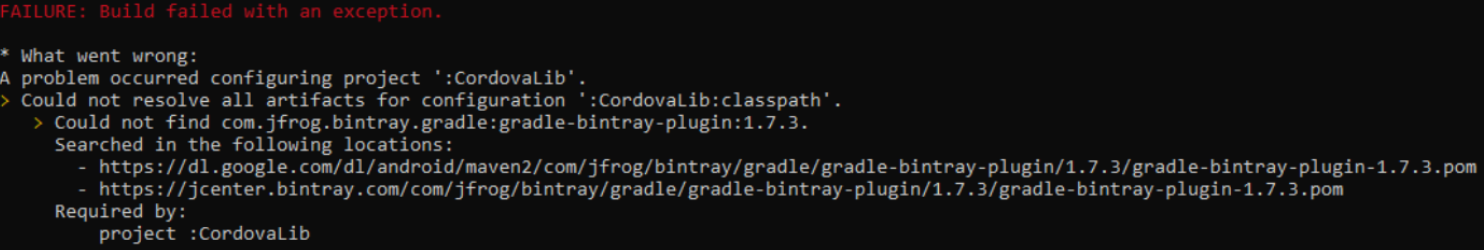 Could not find com.jfrog.bintray.gradle:gradle-bintray-plugin error