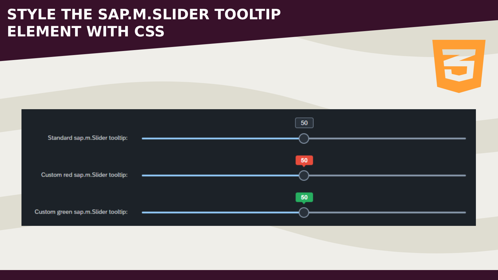 How to Style the sap.m.Slider tooltip element with CSS