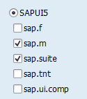 sap.suite option in the App Library settings