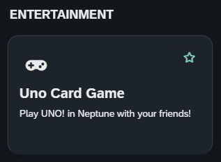 New tile in Neptune Cockpit - Entertainment section